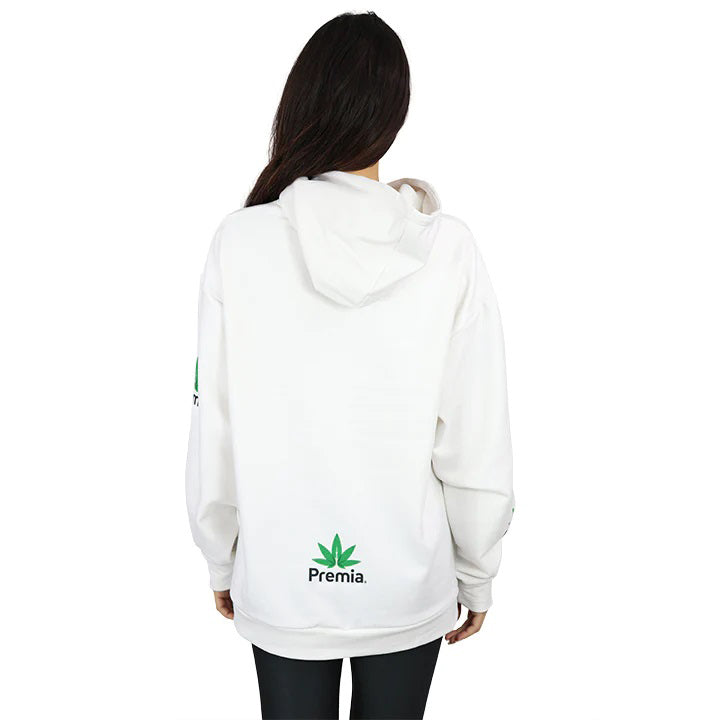 Premia Creme Color Women's Hoodie - Small Green Leaf