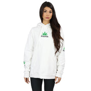 Premia Creme Color Women's Hoodie - Small Green Leaf