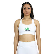 Premia White Sports bra