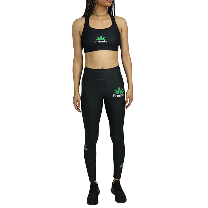 Premia black sports bra