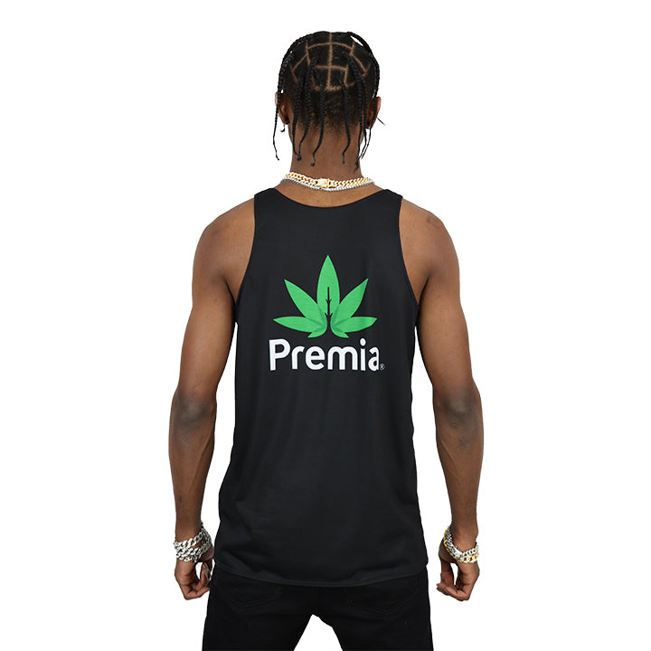 Premia Mens Black Tank Top