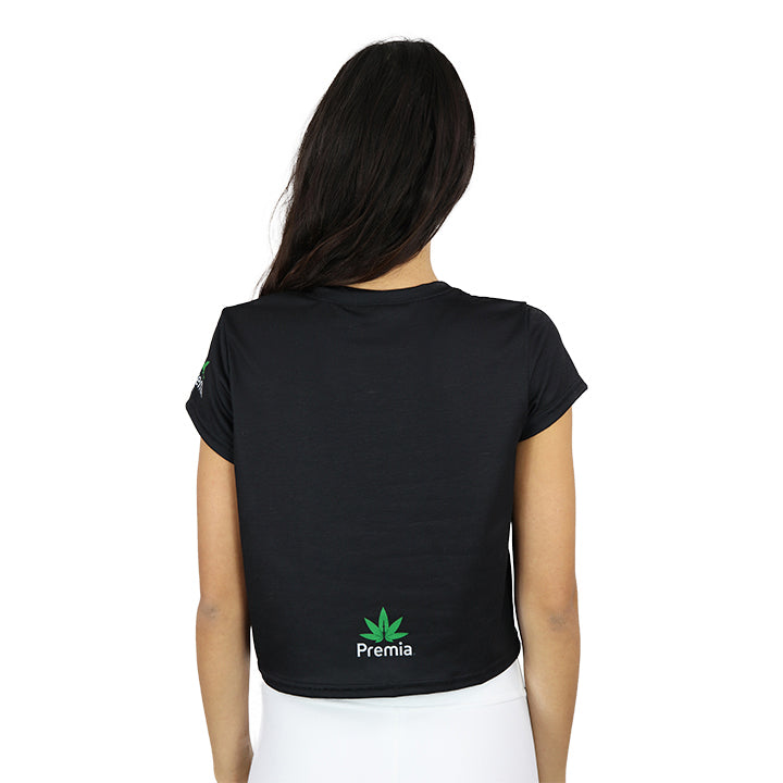 Premia Black Crop Top Tee Shirt