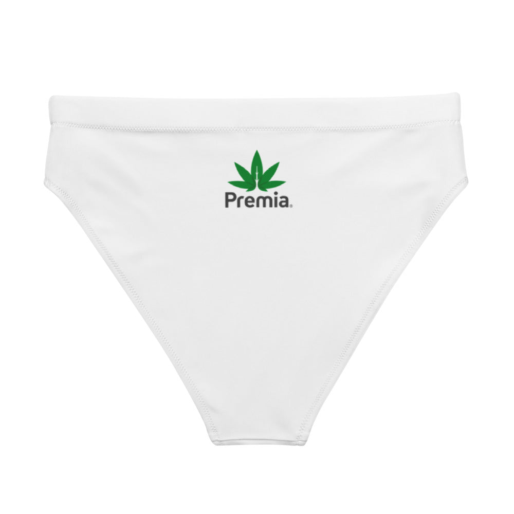 Green Logo -  high-waisted, recycled, bikini bottom