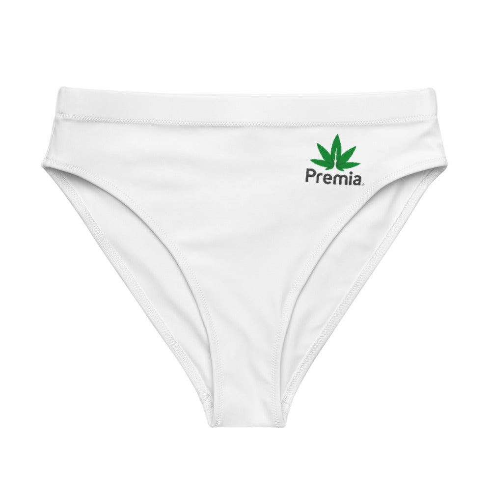 Green Logo -  high-waisted, recycled, bikini bottom