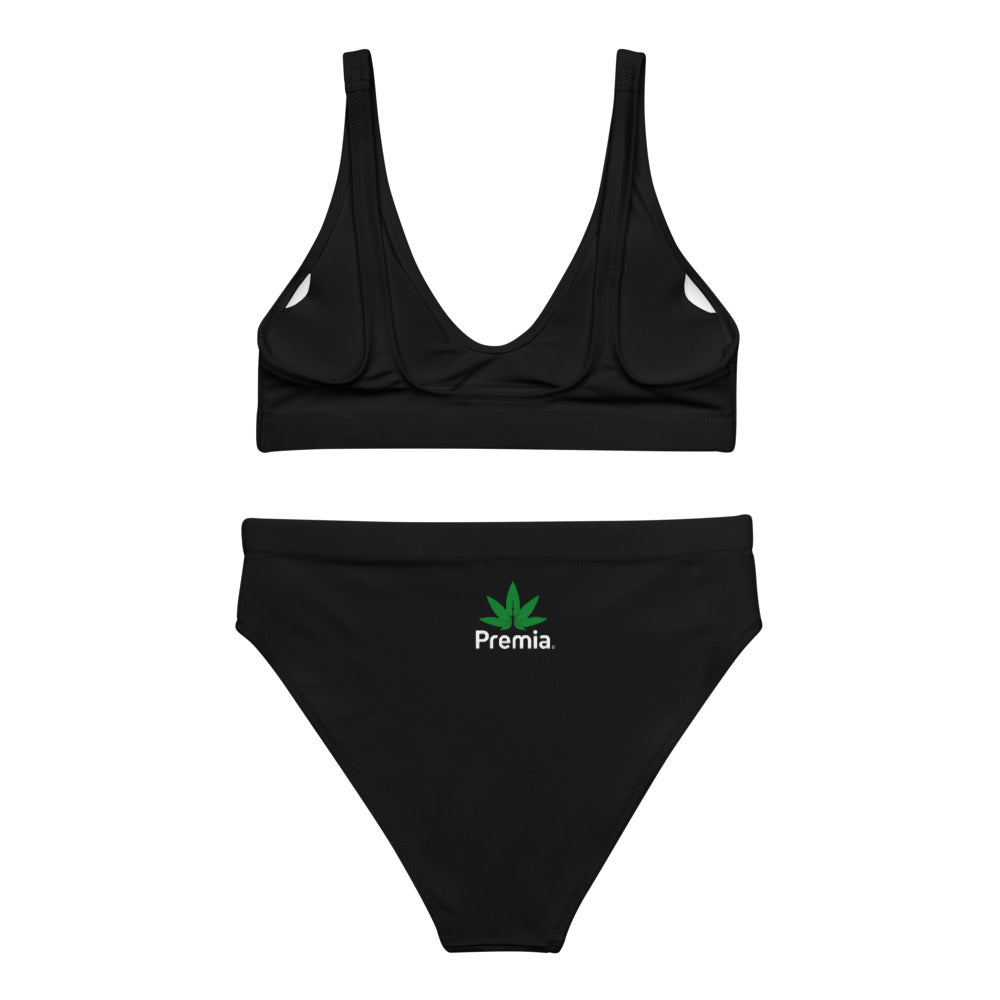 Premia Black Recycled high-waisted bikini
