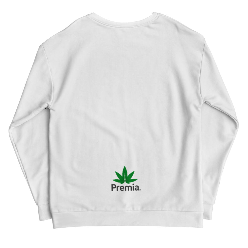 Premia Women's Creme Sweatshirt - Small Green Leaf
