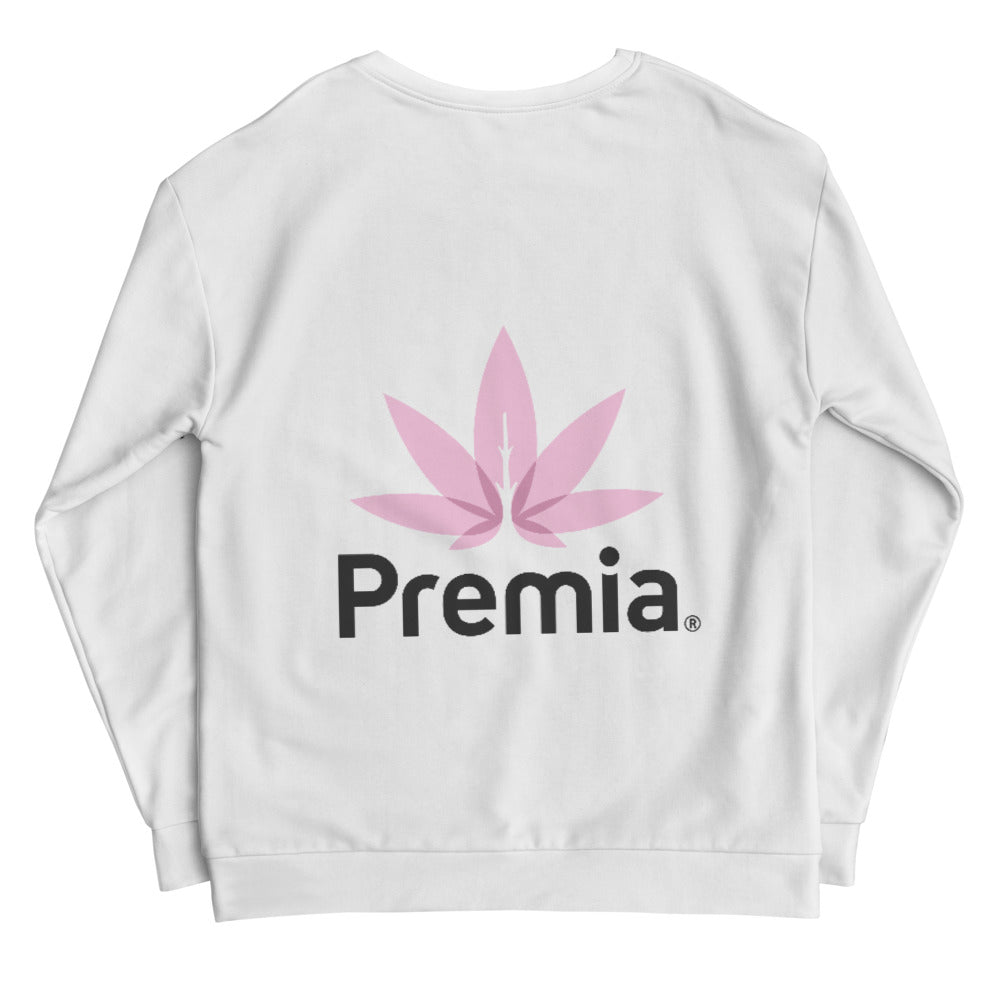 Premia Women's Crew Sweatshirt Large Pink Logo