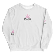 Premia Creme Crew Sweatshirt - Small Pink Leaf