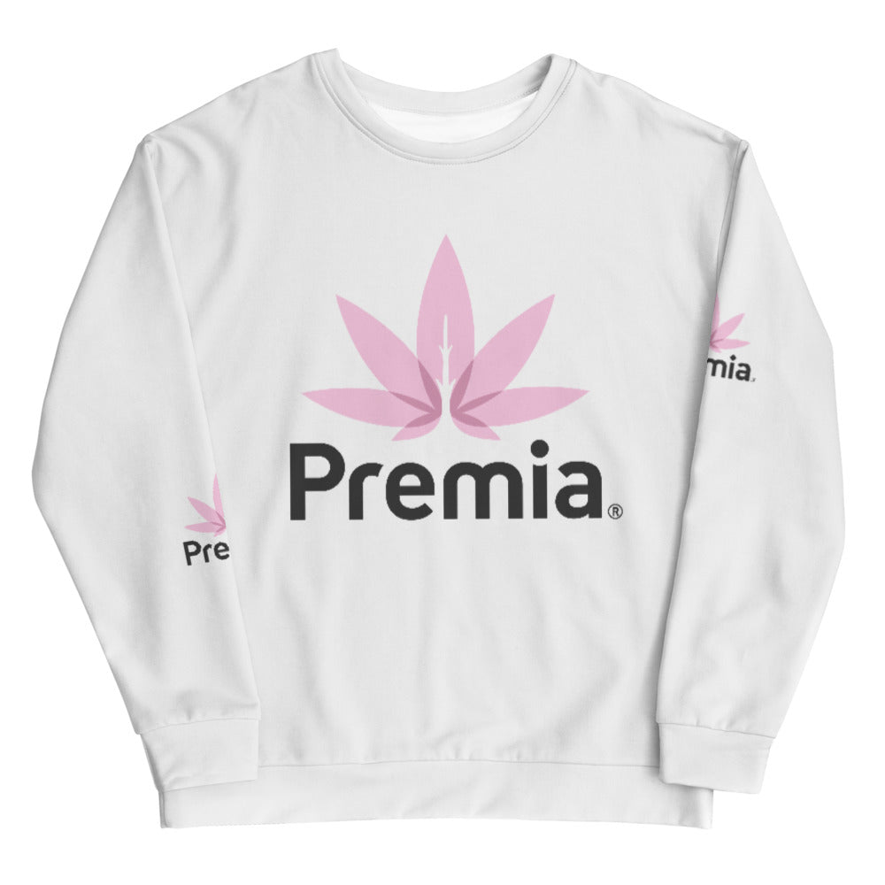 Premia Women's Crew Sweatshirt Large Pink Logo