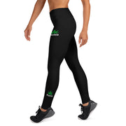 Premia Black Full Length - Yoga Legging Green Leaf
